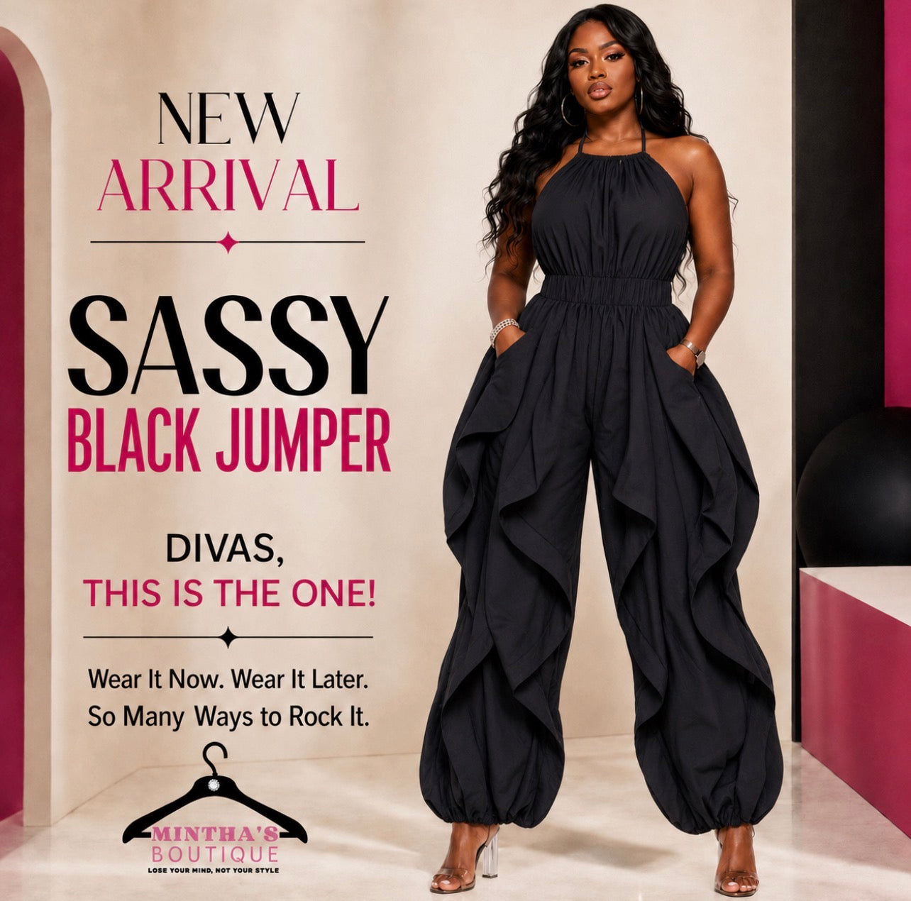 Sassy Camo Jumper_Black Ships Out 8/28