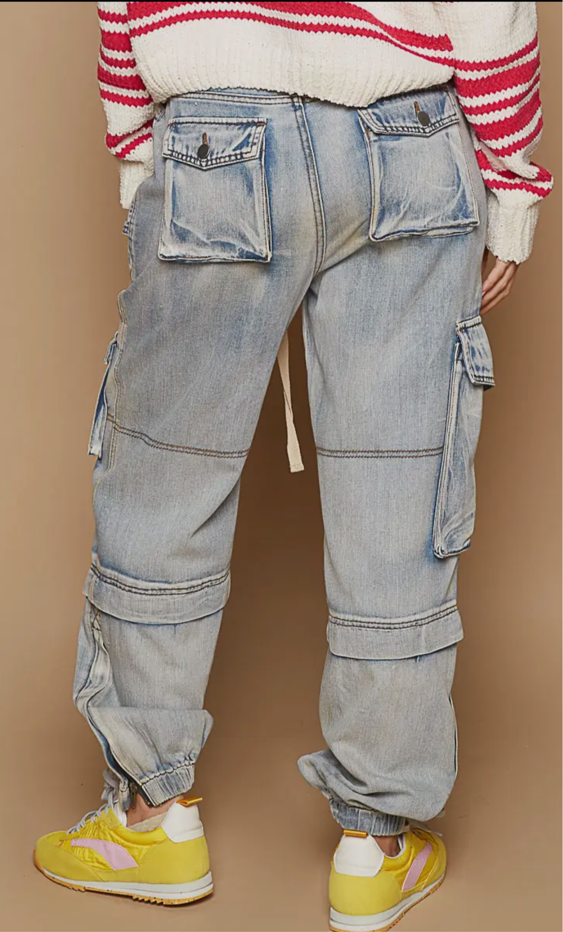 Girlfriend Slouchy Fit Cargo Jeans