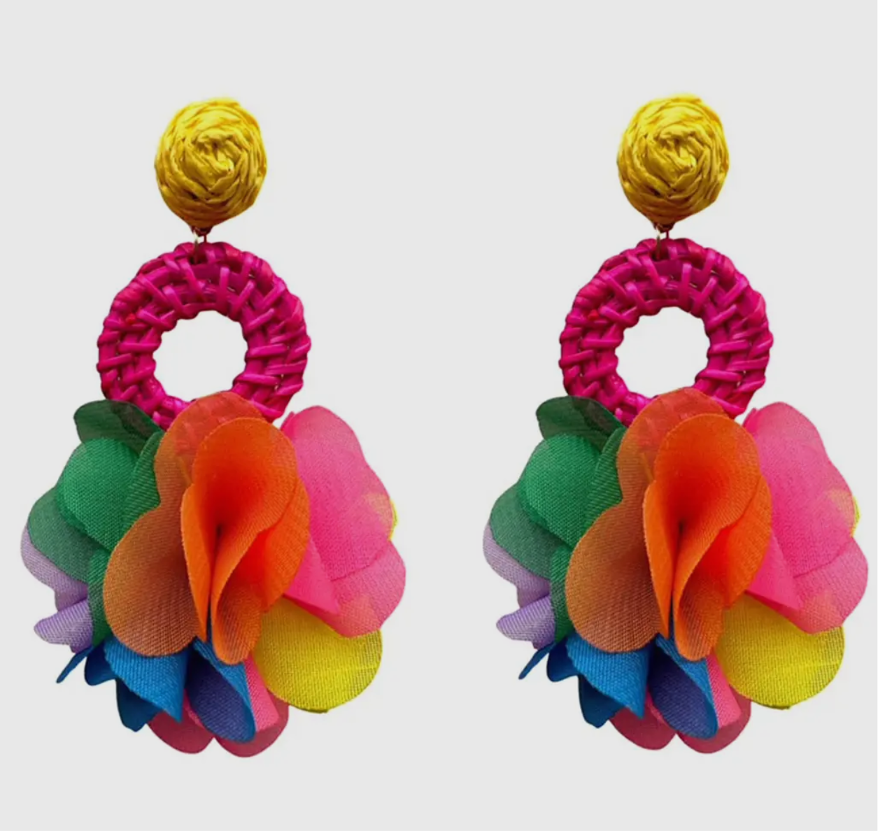 Colorful Flower Earrings