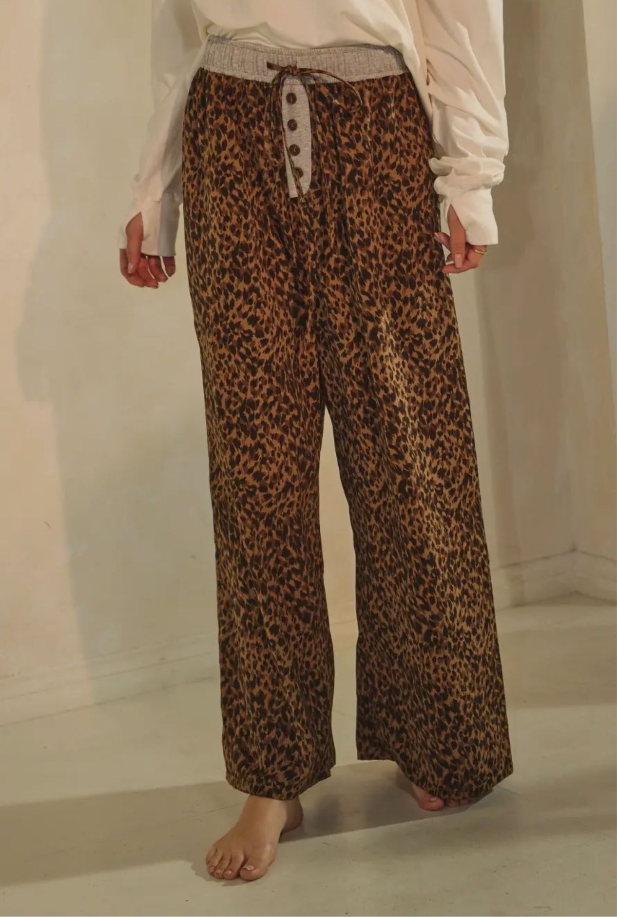 Leopard Wide Leg Pants