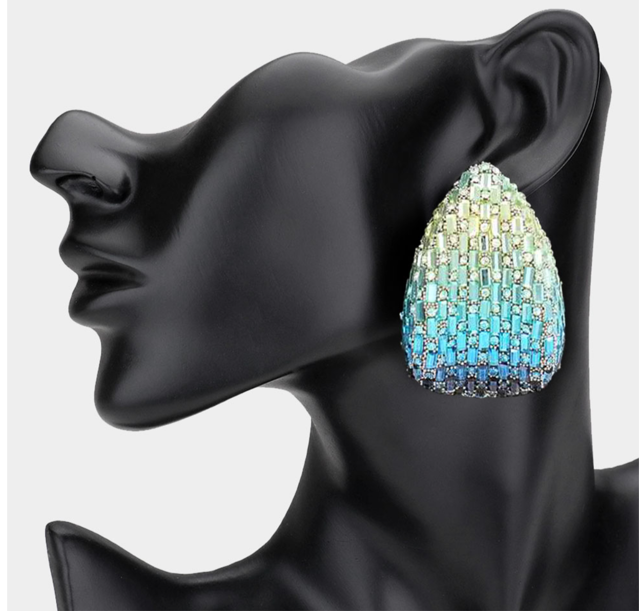 Bold Glam Rhinestone Teardrop Earrings