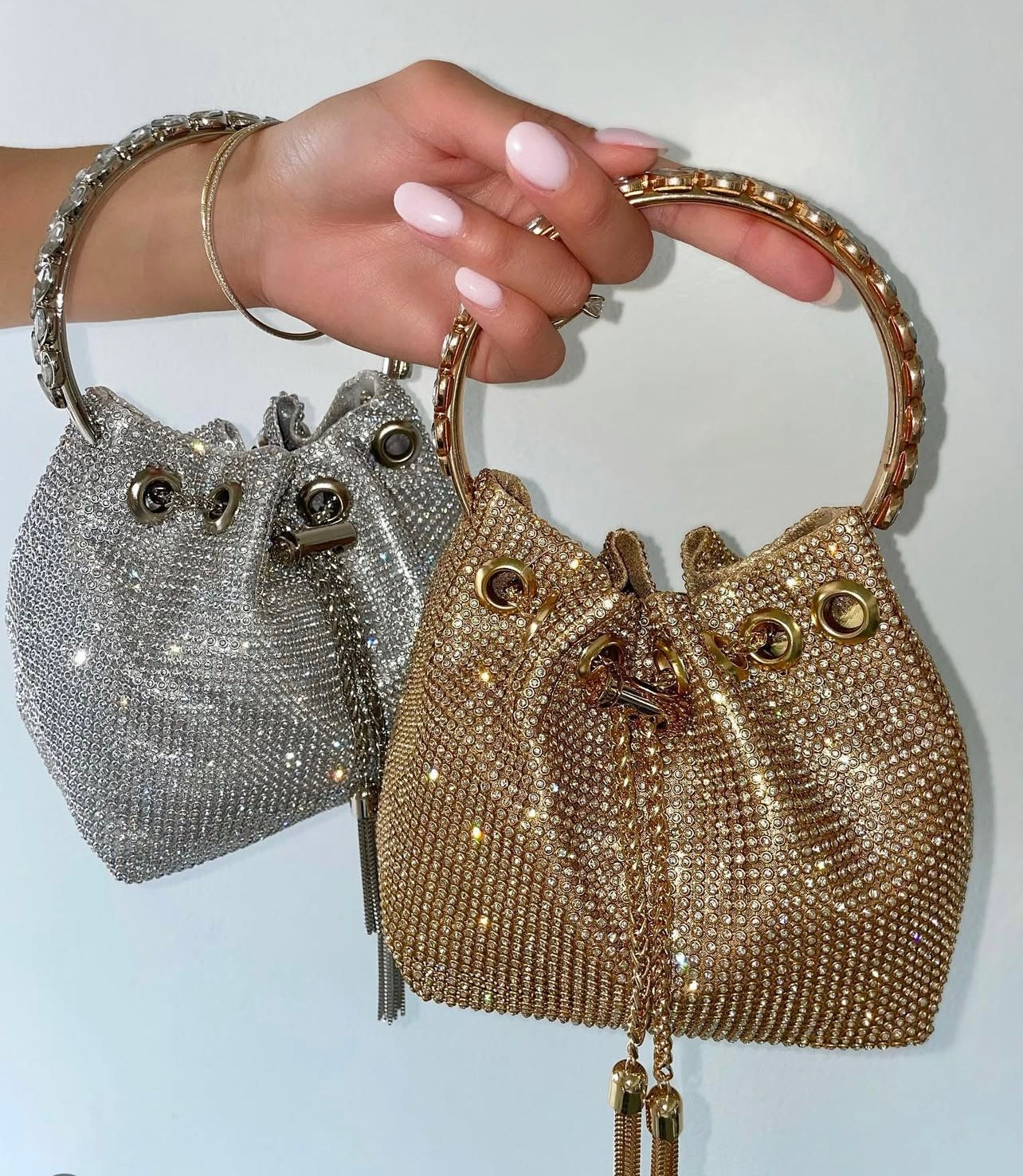 Silver Diamond Handbag
