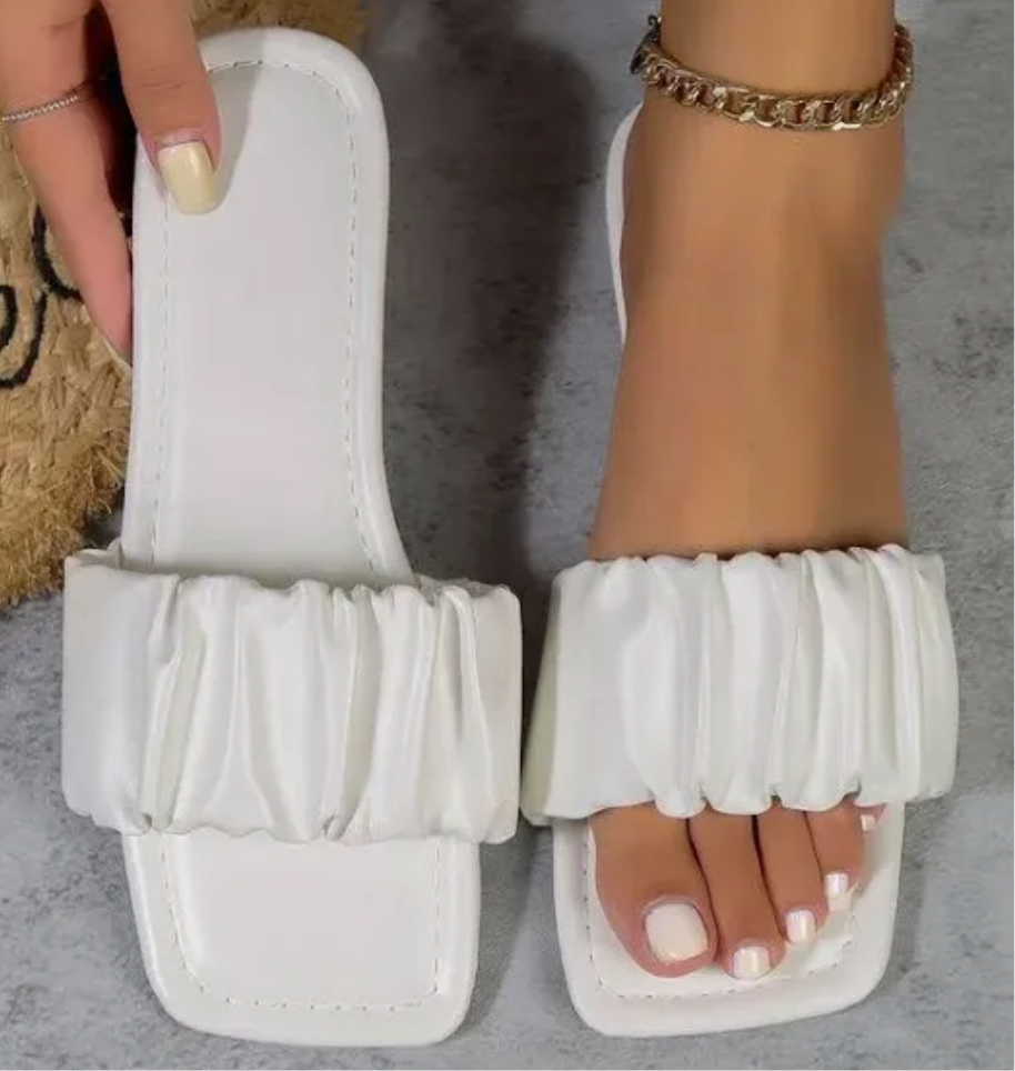 Ruched Slide Sandal