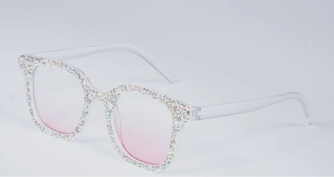 HANDMADE RHINESTONE ROUND SUNGLASSES 0470