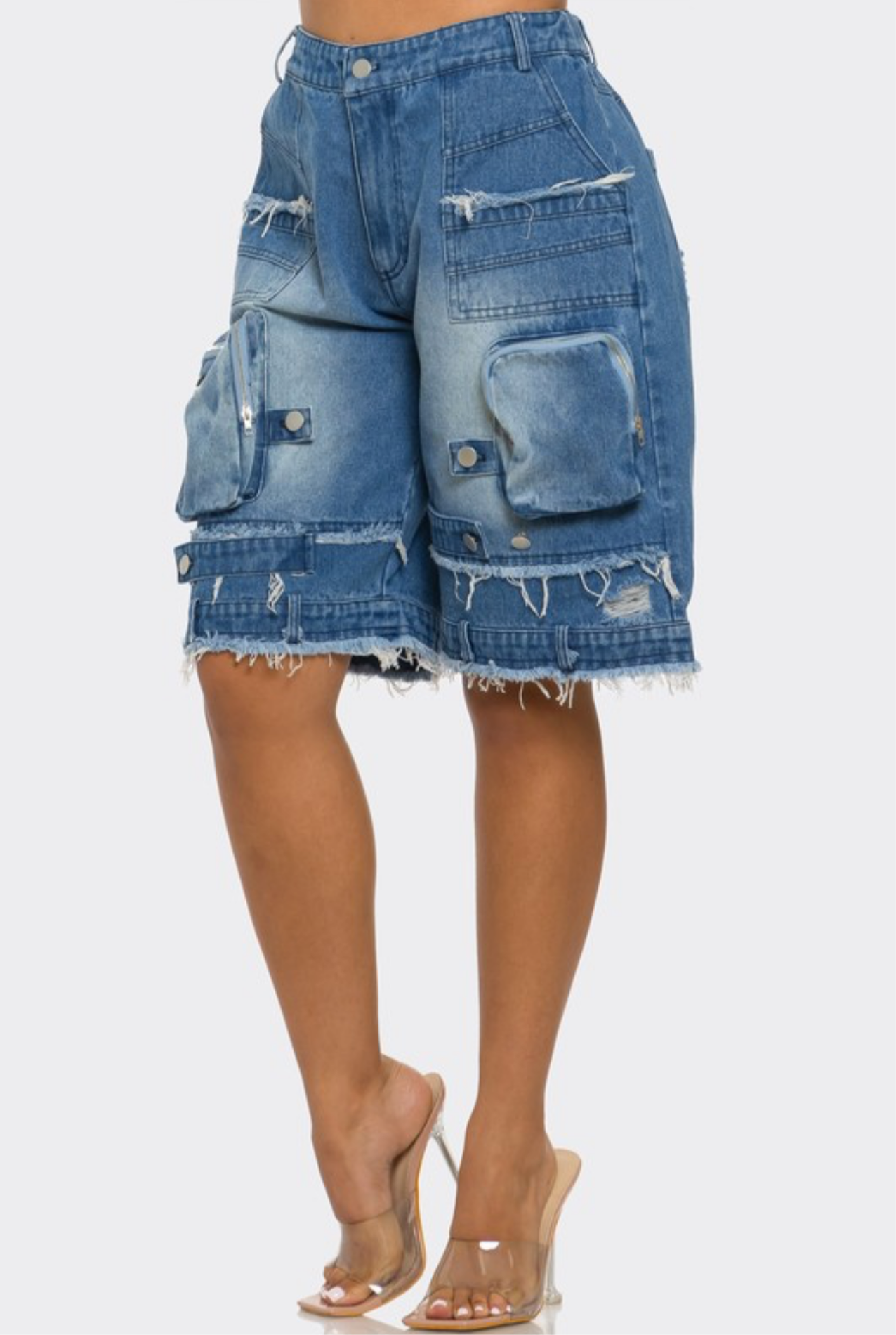 Girlfriend Utility-Chic Cargo Shorts