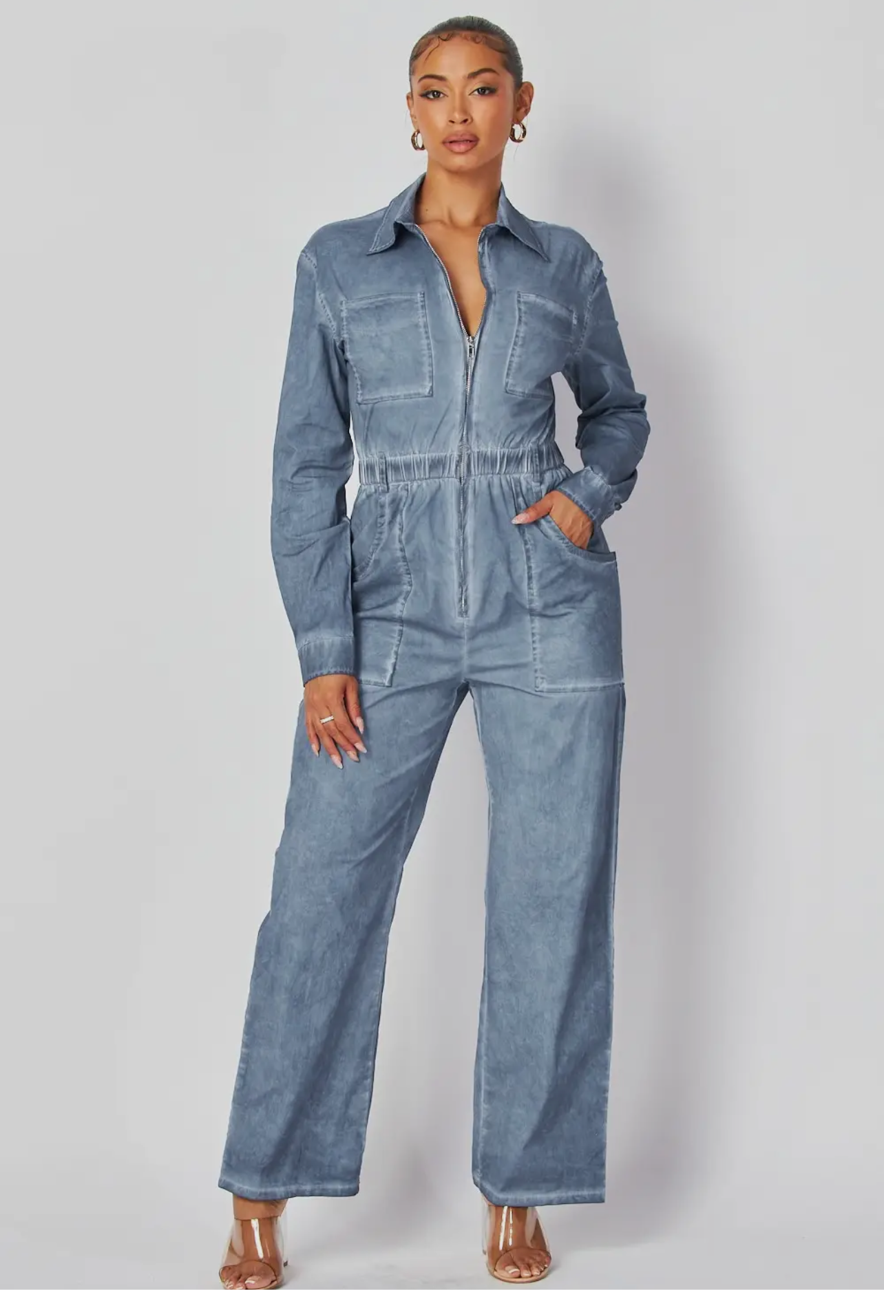 Motto Jumpsuit_ Denim Blue