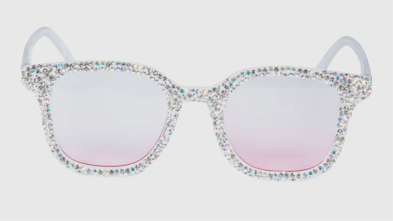 HANDMADE RHINESTONE ROUND SUNGLASSES 0470
