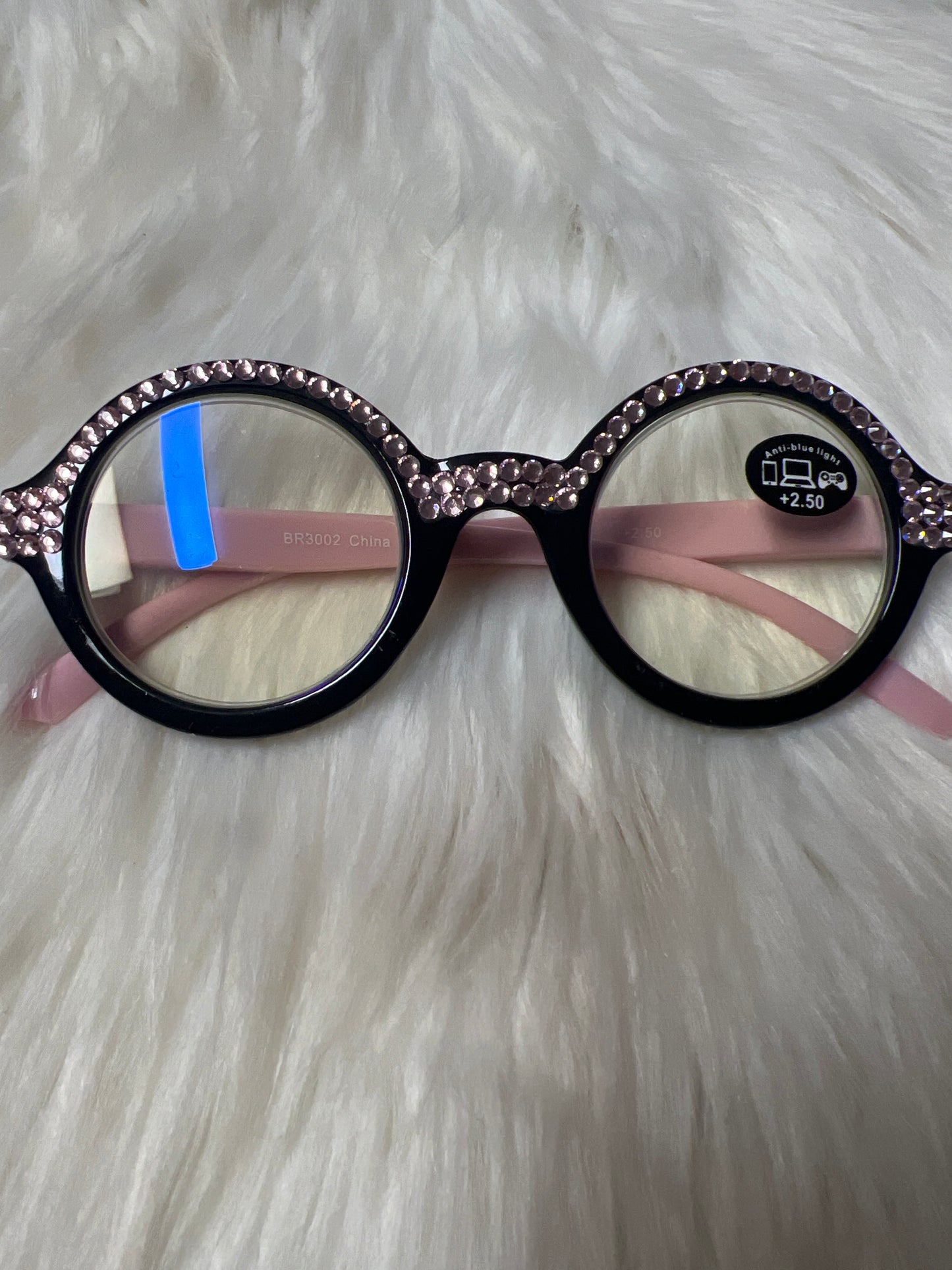 Pink Rhinestone Circle Reader