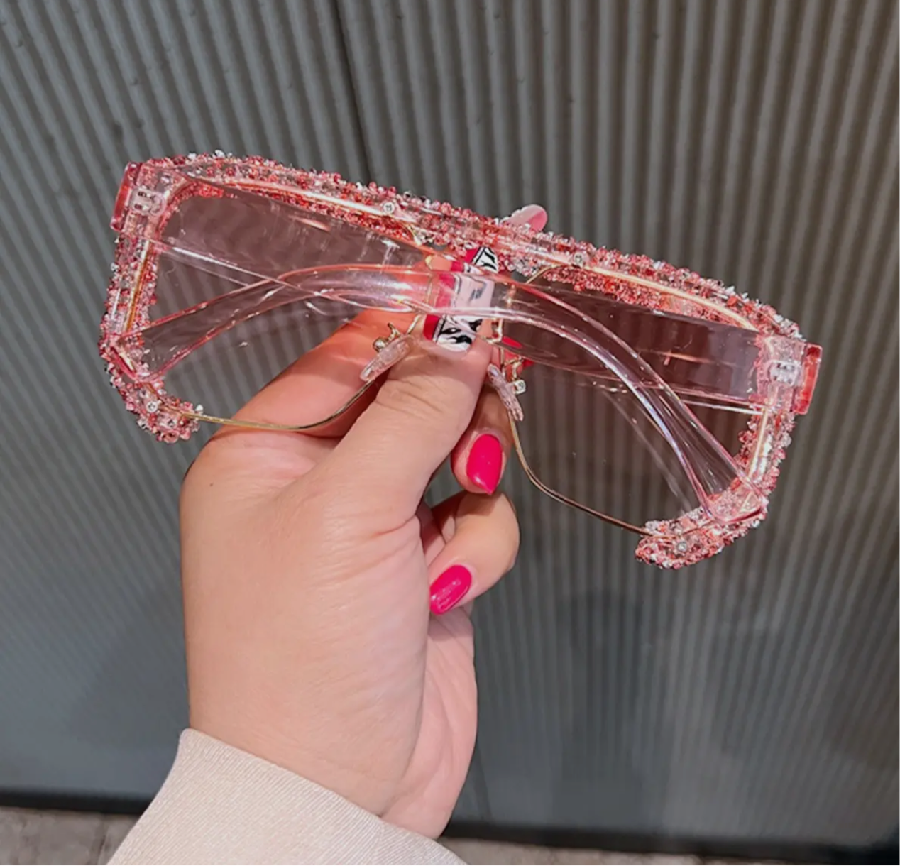 Double Bridge Sparkling Sunglasses