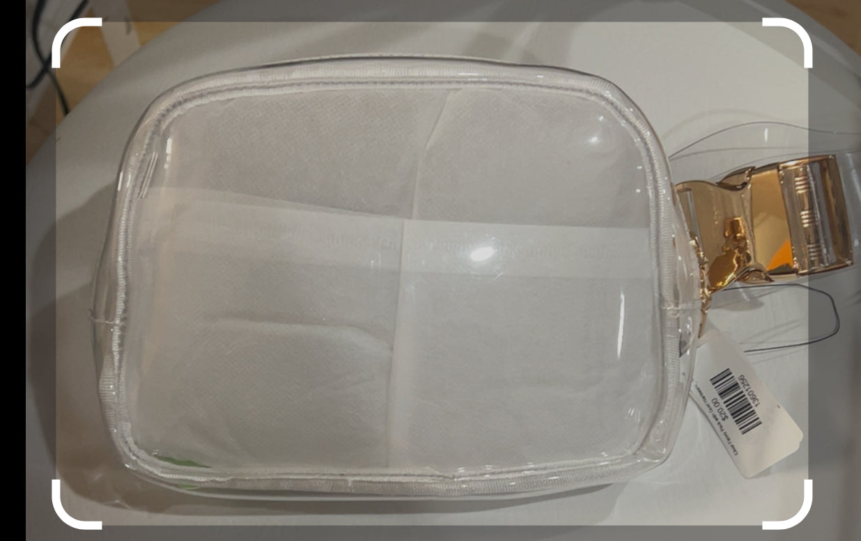 Clear Fanny Pack with Gold Hardware