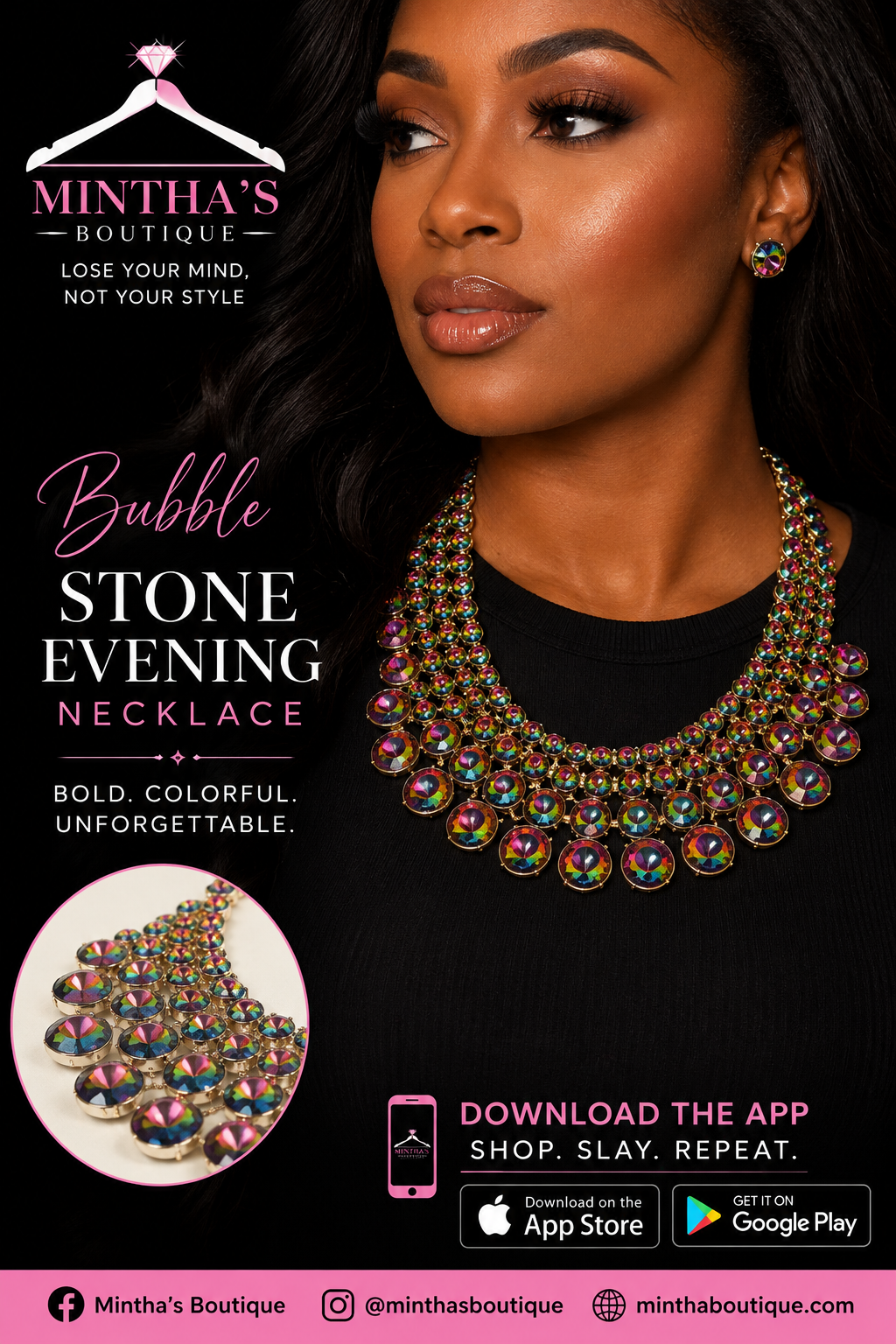 Bubble Stone Necklace
