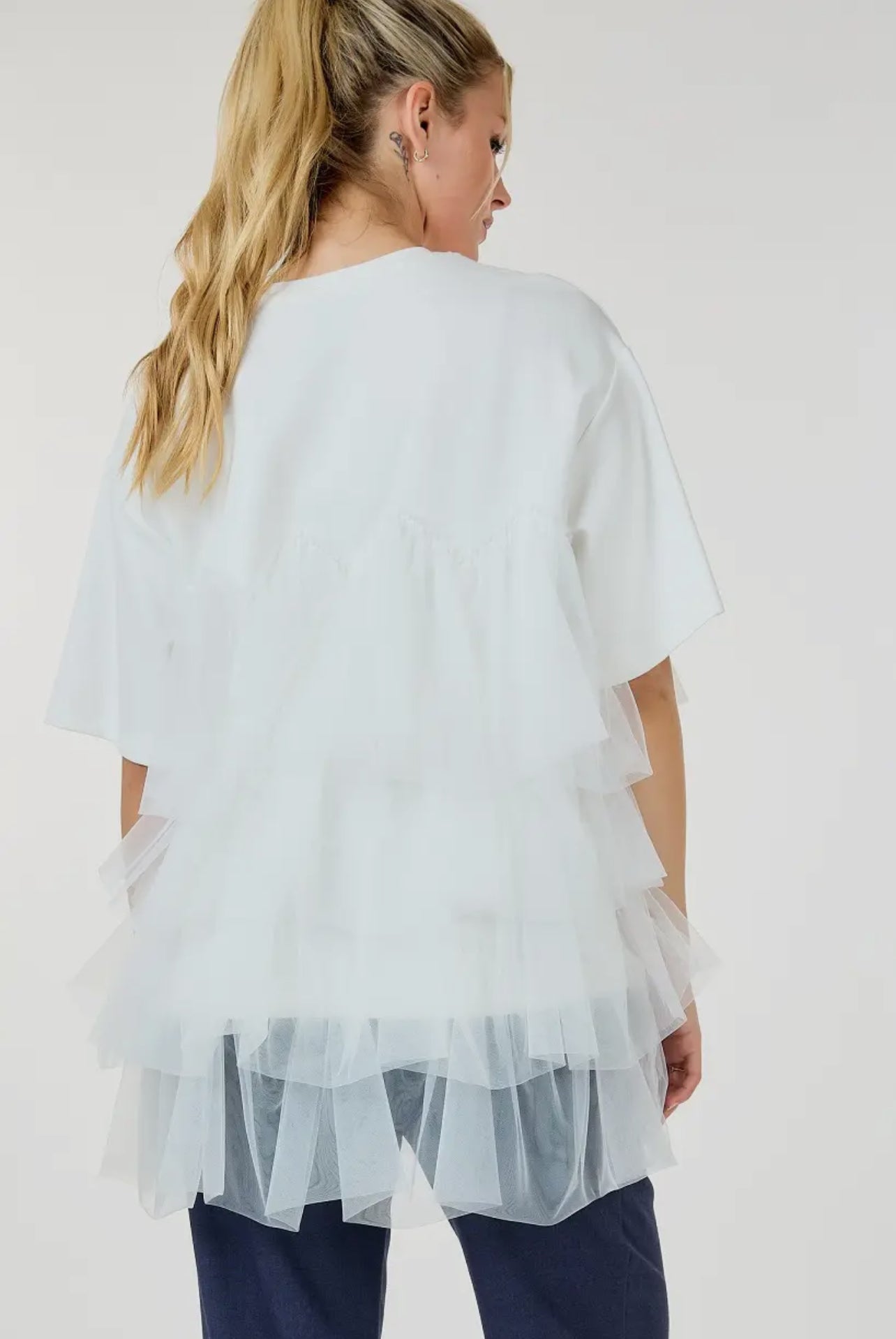 TEANNA TIERED RUFFLE TOP