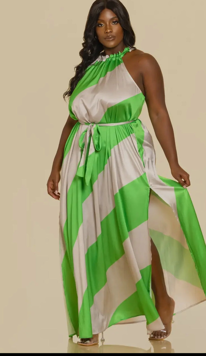 LUXE LSATIN MAXI DRESS