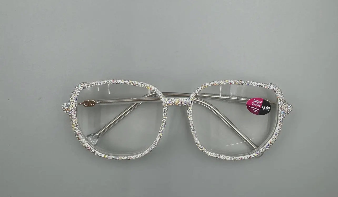 AB ROUND HANDMADE RHINESTONE READERS 0468