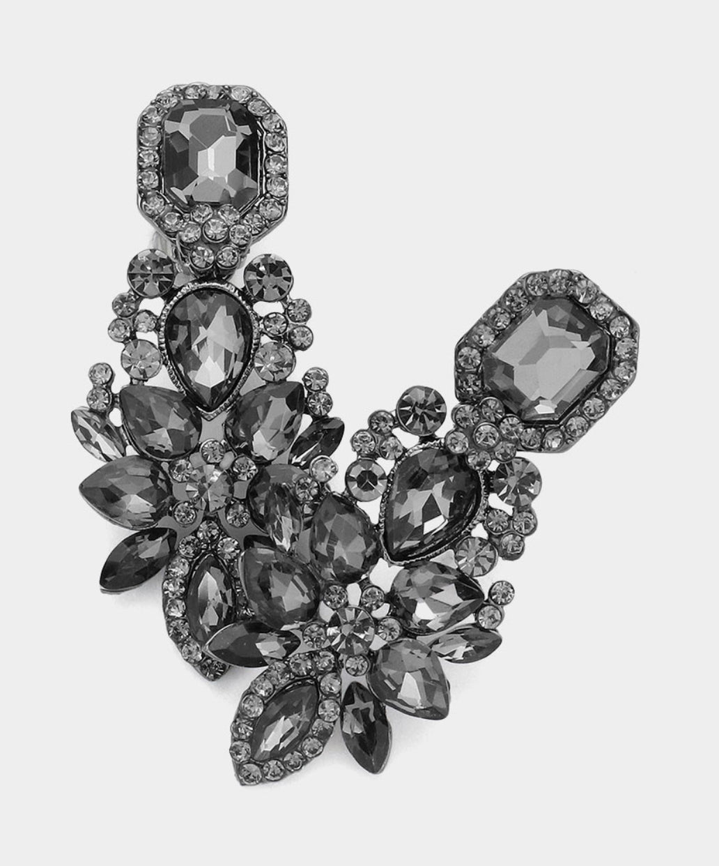 Marquise Square Stone Clip On Earring
