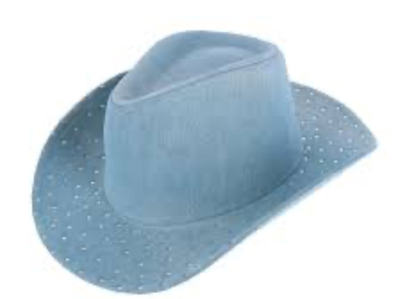 Glitter Embellished Denim Cowboy Hat