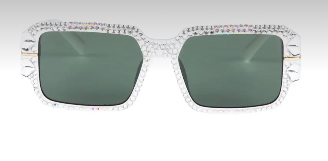 White Rhinestone Frames