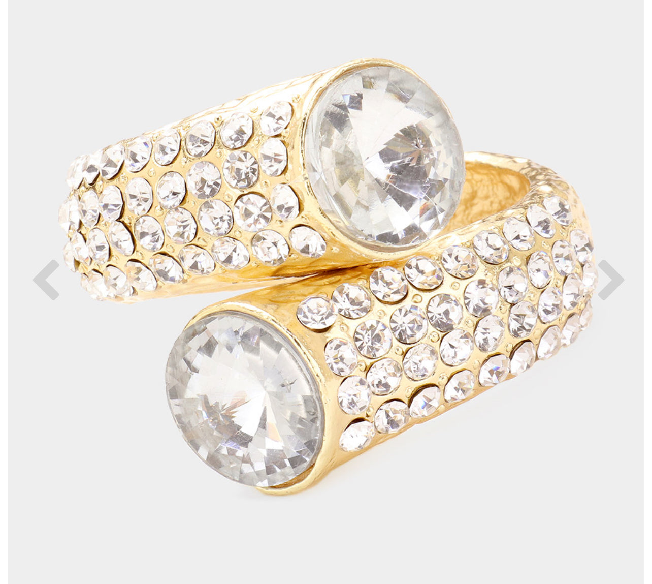 Round Stone Embellished Hinged Bracelet