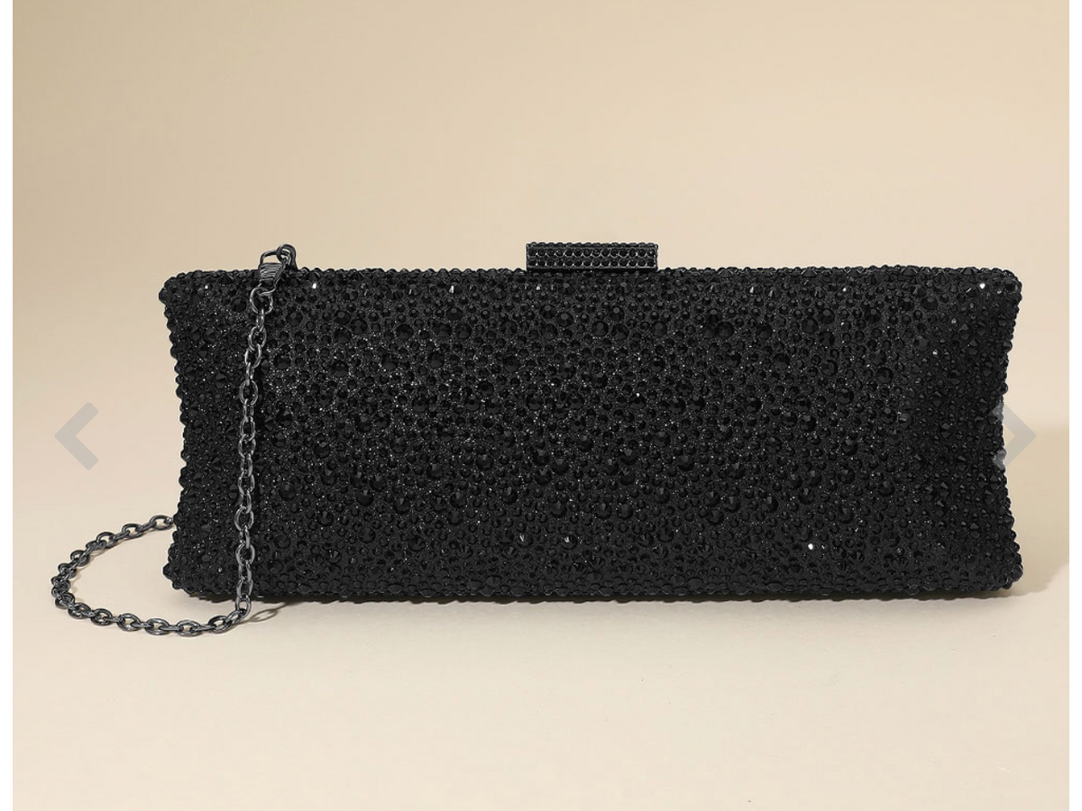 Classy Rhinestone Embellished Clutch Bag