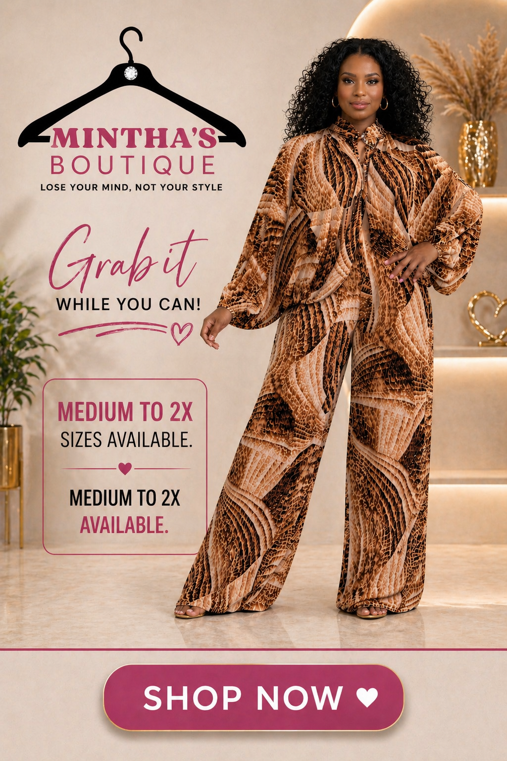 Animal Kingdom 2pc Pants Set – Mintha's Shoe Boutique