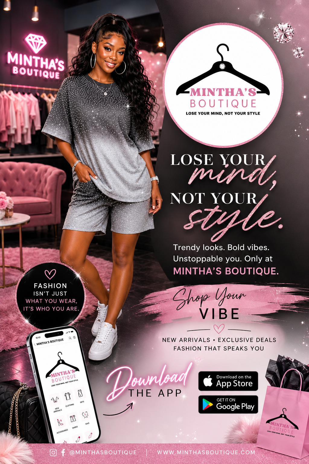Offset Two-Piece Bling Short Set