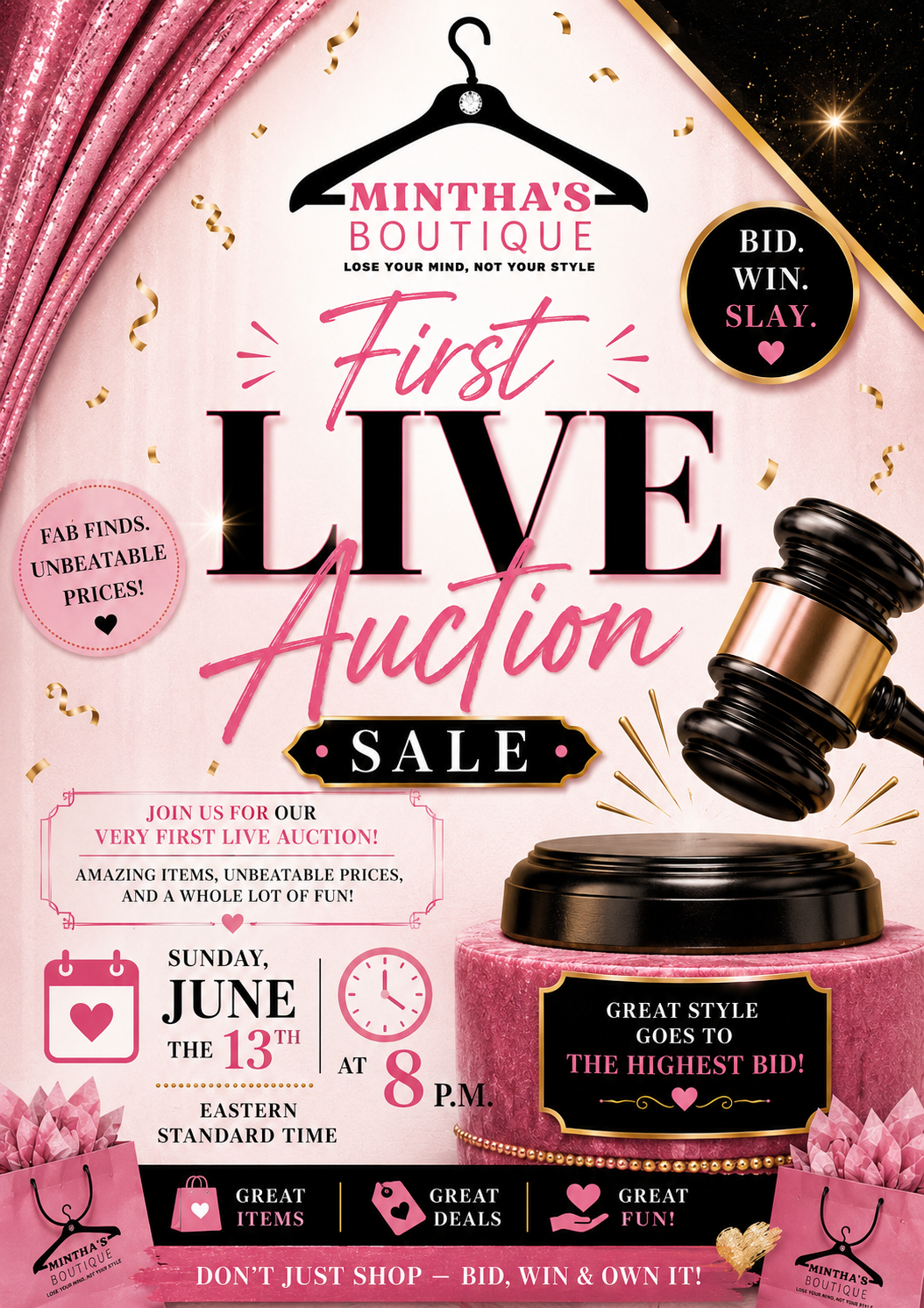 First Auction Live Sale🔨🏆🤑