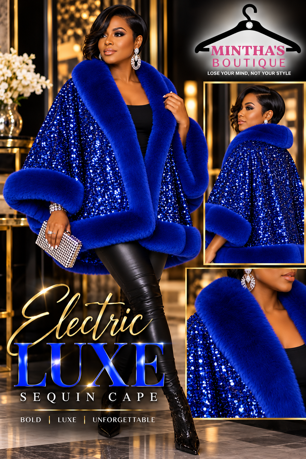 Electric Luxe Sequin Cape