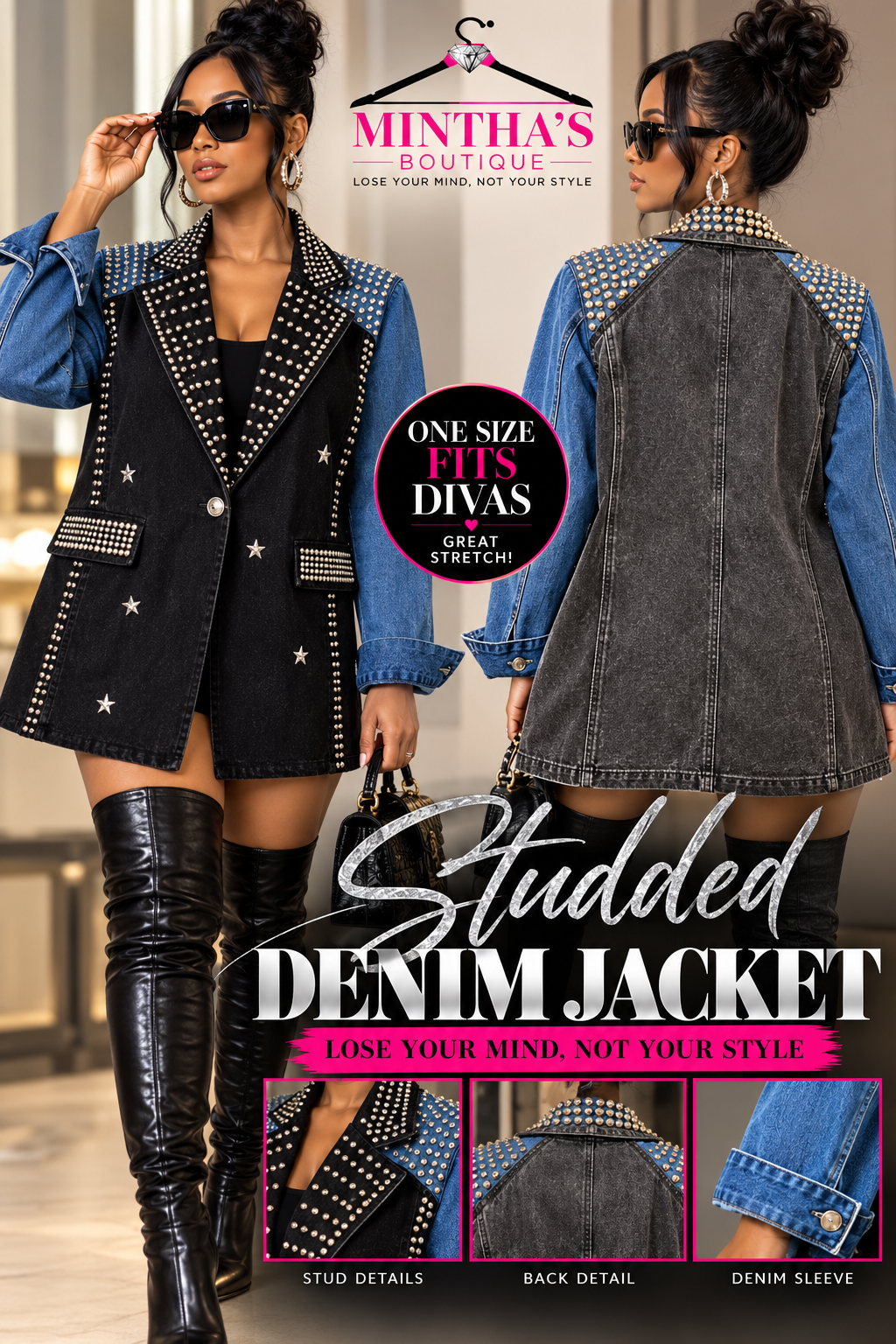 Studded Denim Jacket