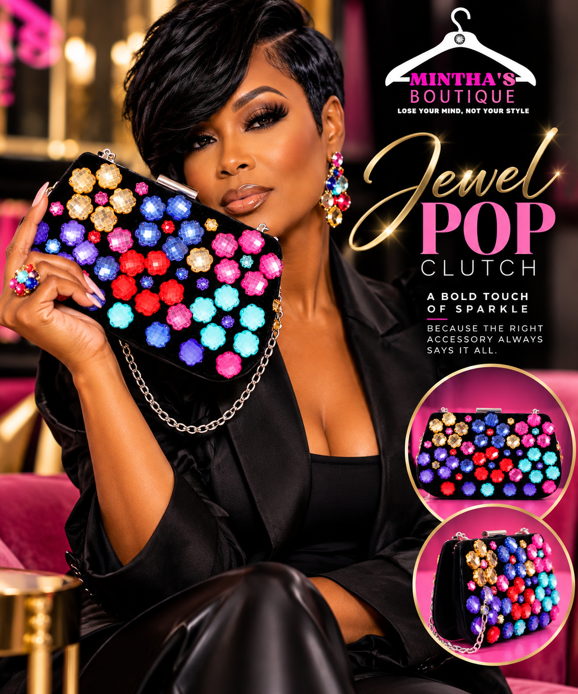 JEWEL POP CLUTCH πβ¨