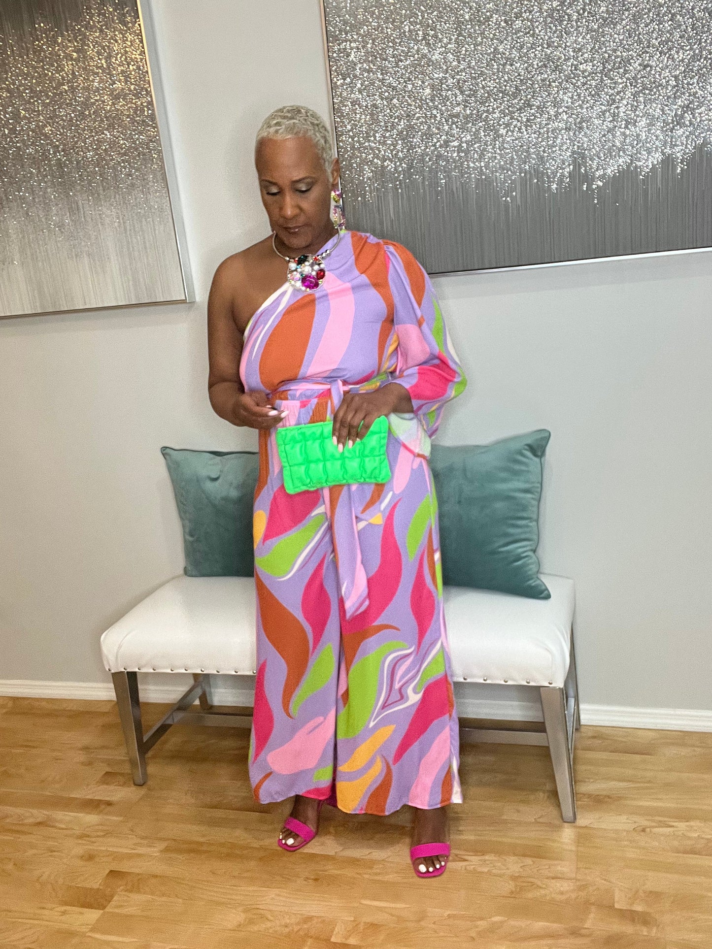 Invite Me One Shoulder Jumpsuit