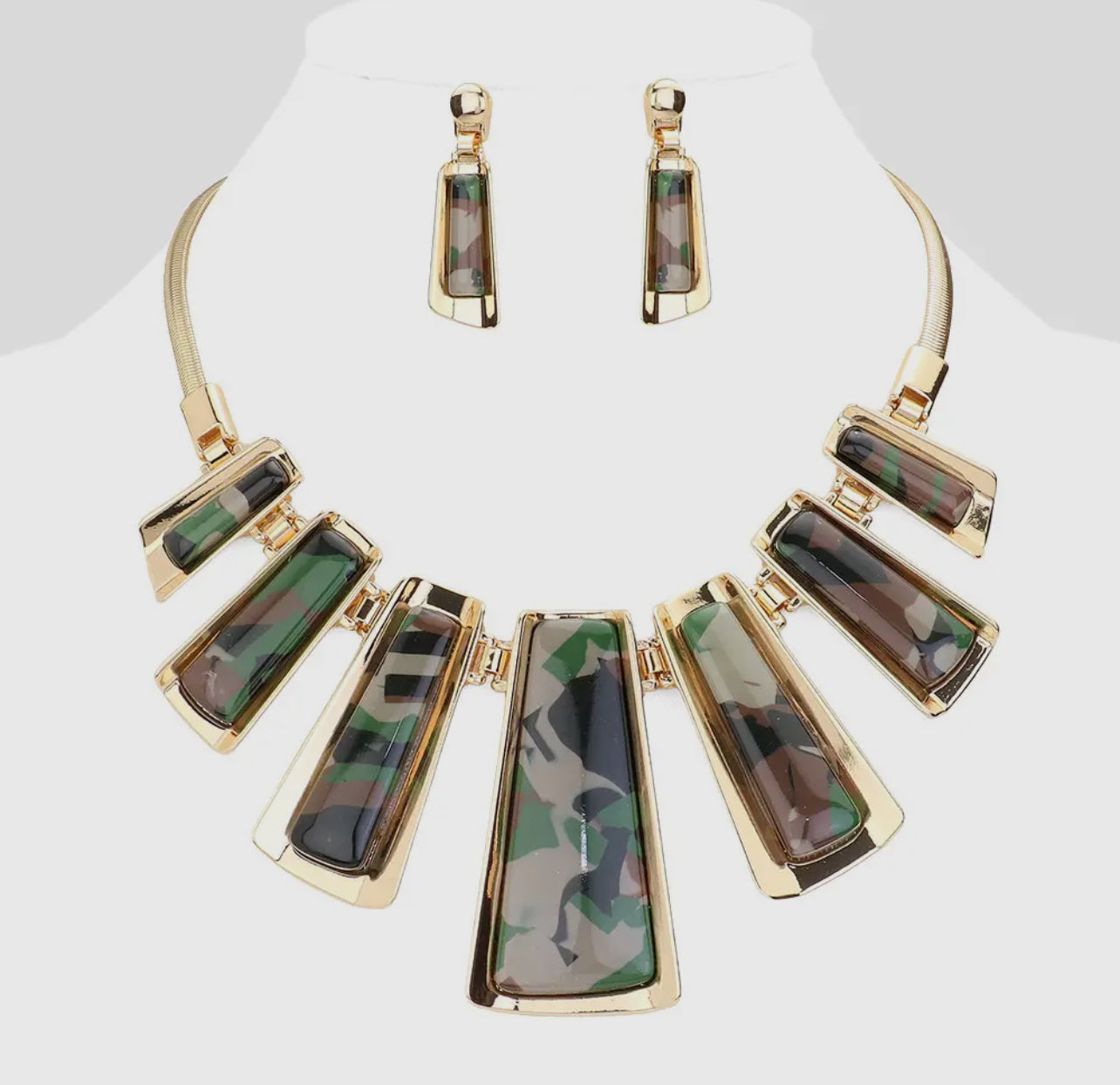 Camouflage Necklace Set