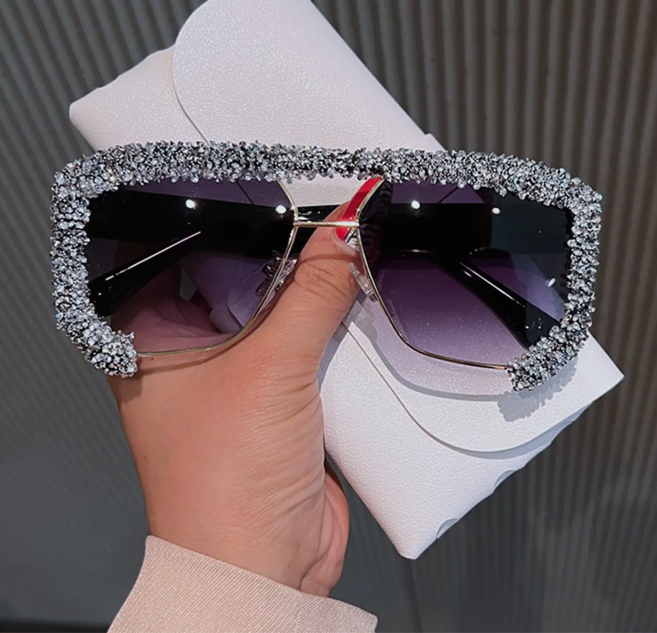 Double Bridge Sparkling Sunglasses