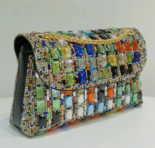 Celebrity Multi Color Rhinestone Bag