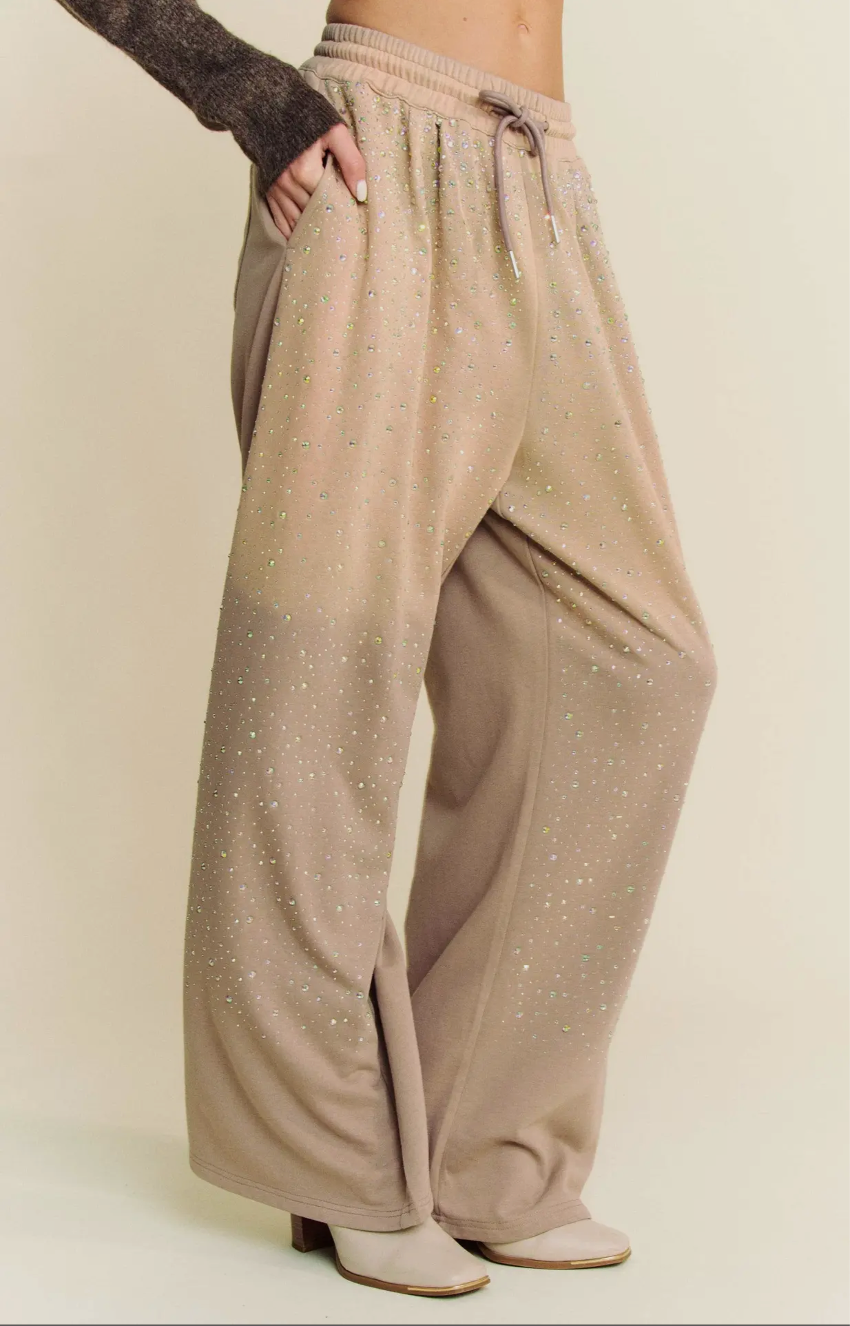 Rhinestone Wide Leg Pants w/ Pizazz