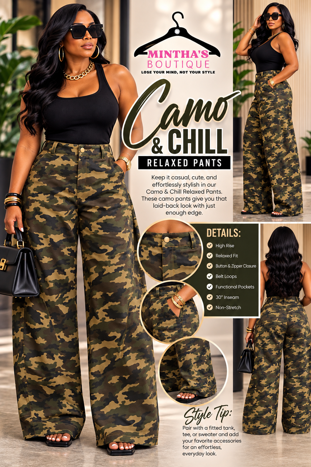 Camo & Chill Relaxed Pants