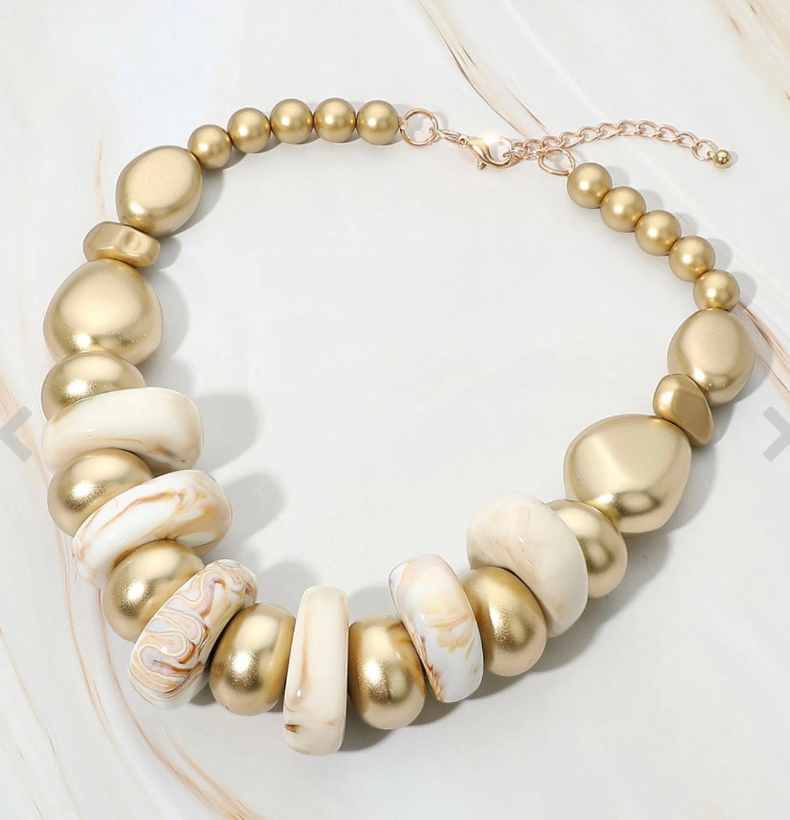 Bold Chunky Beaded Statement Necklace