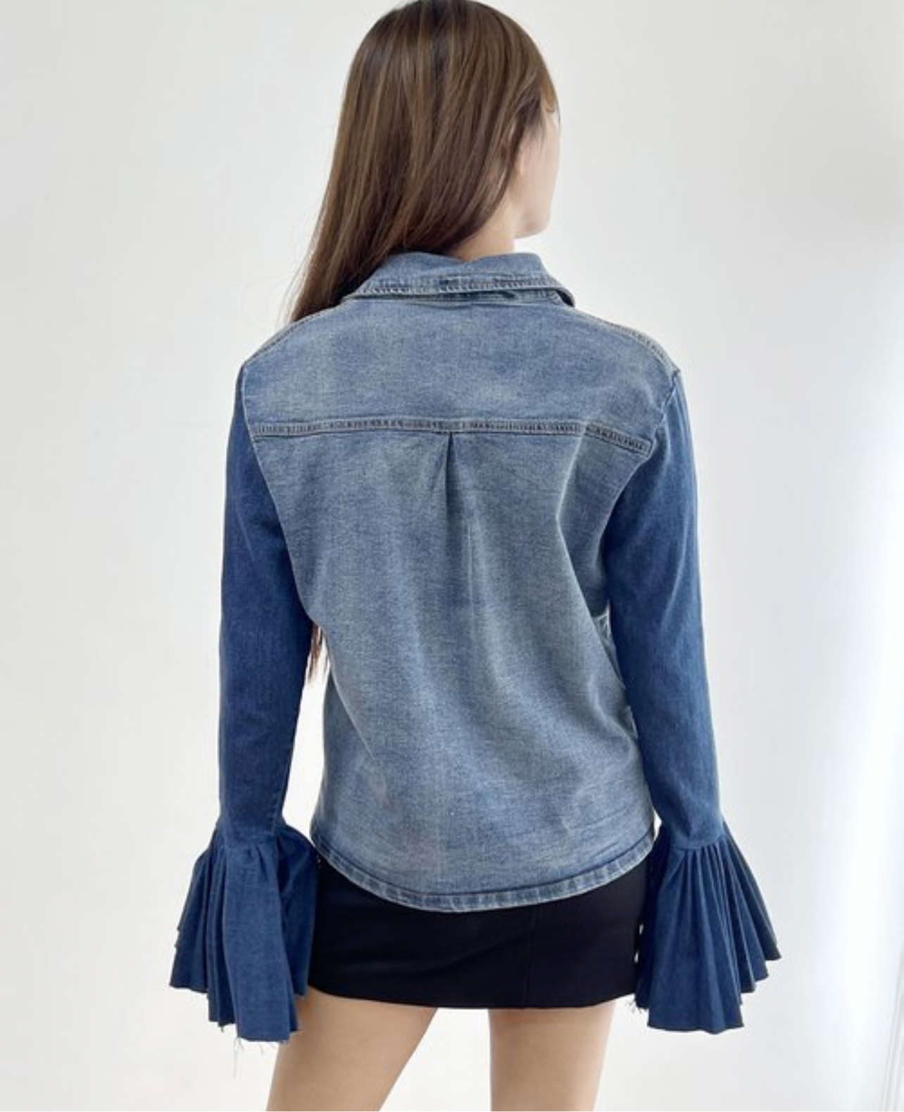 Luna Denim Bell Sleeve Shirt