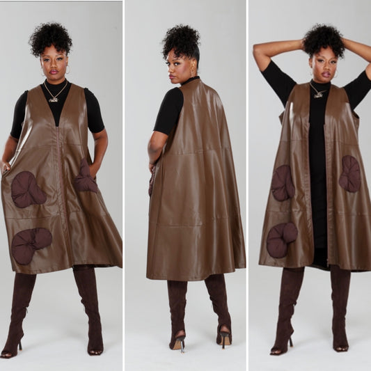 Bonnie Brown Vest Dress