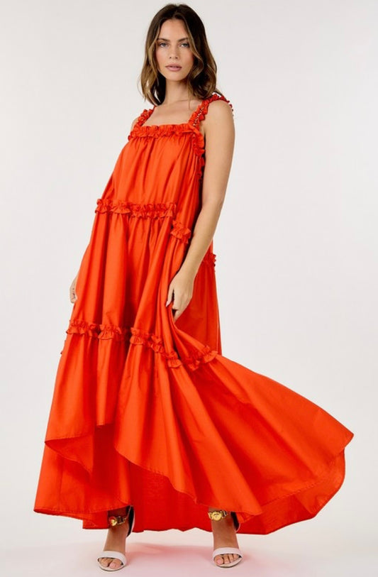 Smocked Tiered Cami Maxi Dress