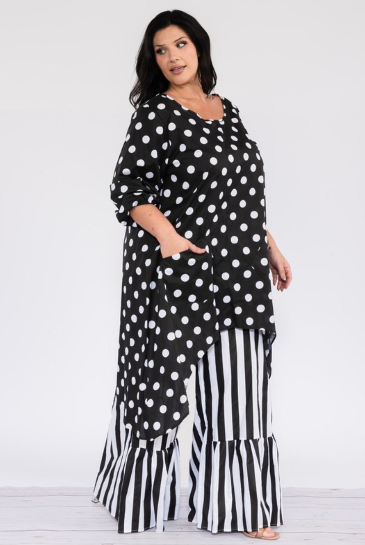 WOWZA 2pc Polka & Stripes Set