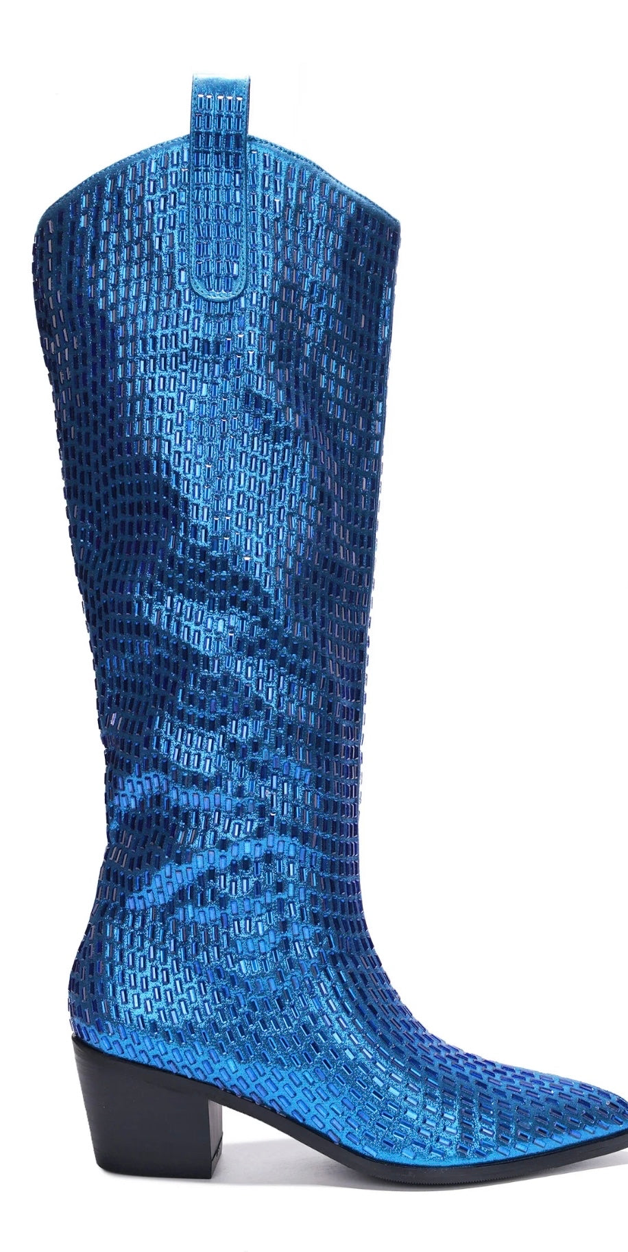 CHERUB SEQUINS BLUE BOOT