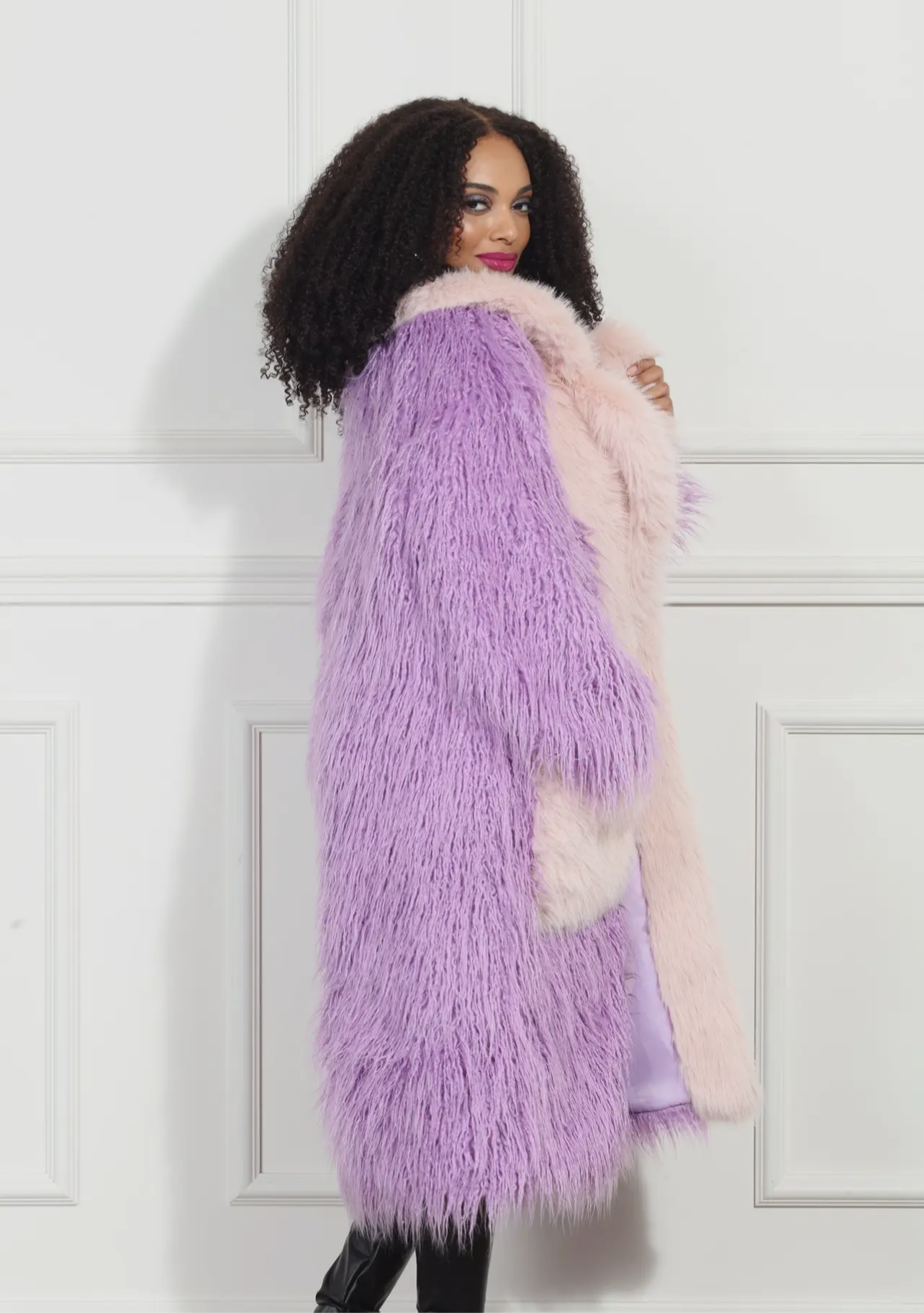 CAMILLA Faux Fux Coat_Lavender