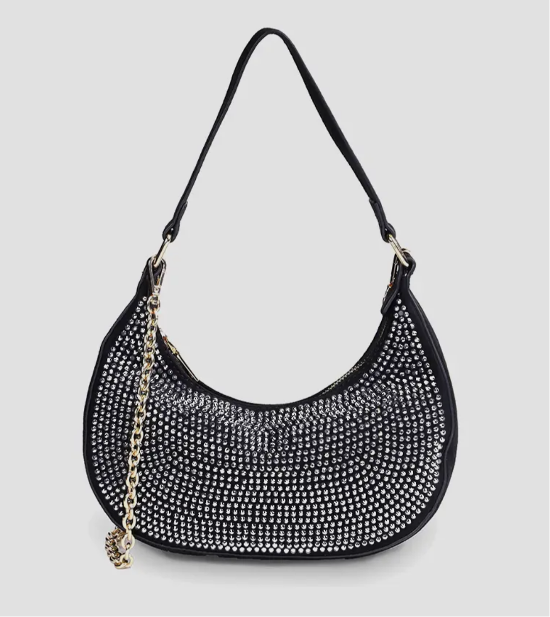 Emma Rhinestone Shoulder Bag