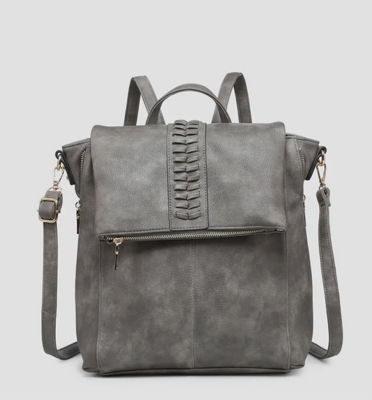 Vivian Distressed Convertible Back Pack (Ships Out 12/26)