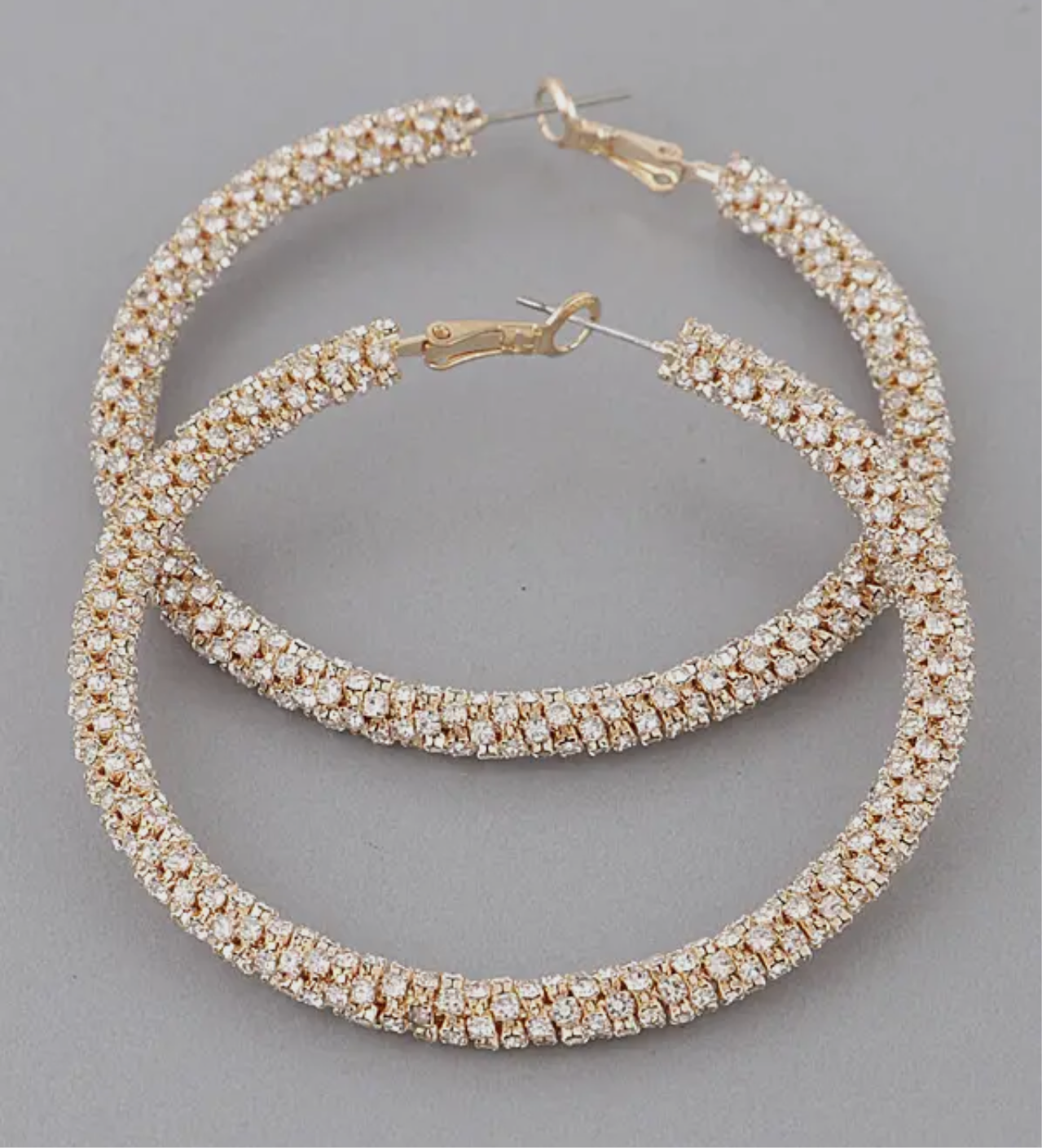 Crystallized Rhinestone Hoops