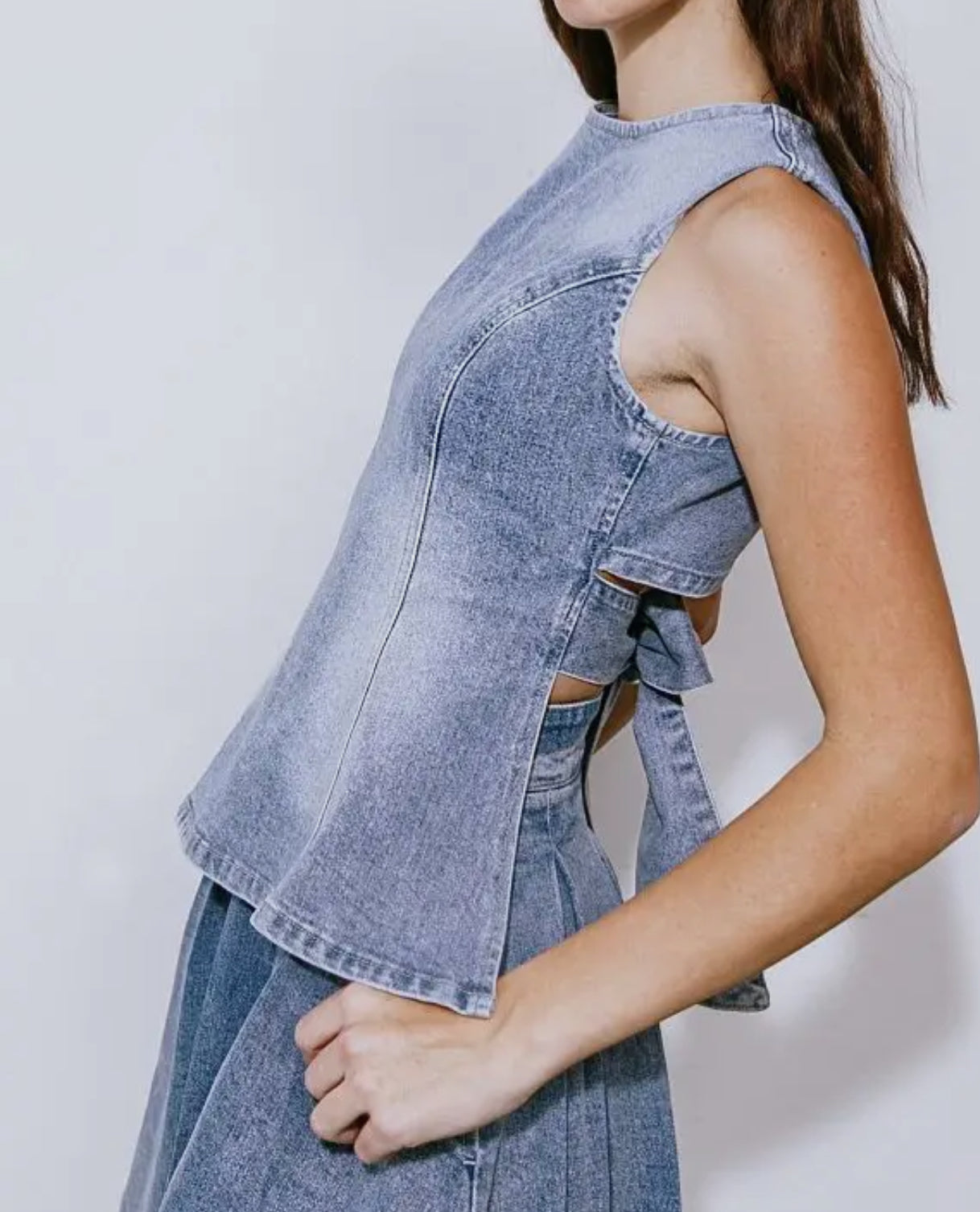 Bottom Less Monet Denim Top