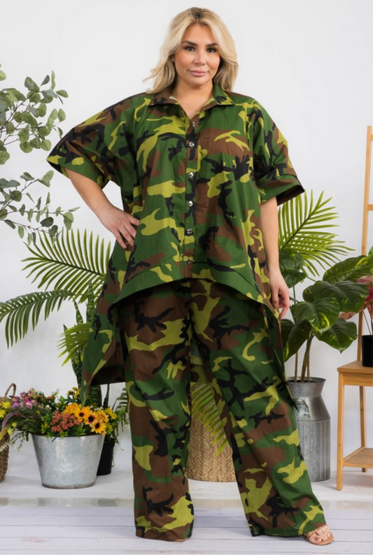 Whiskey Camo 2pc Pant Set