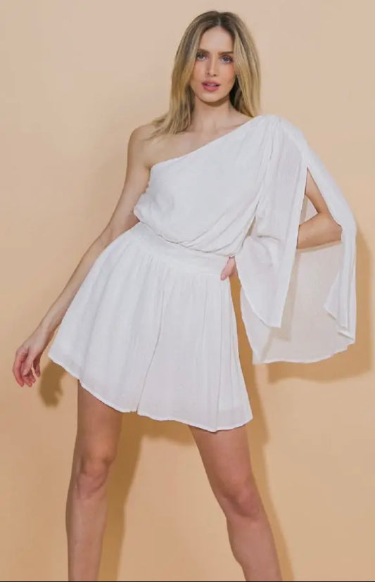 Gypsy One Shoulder Romper