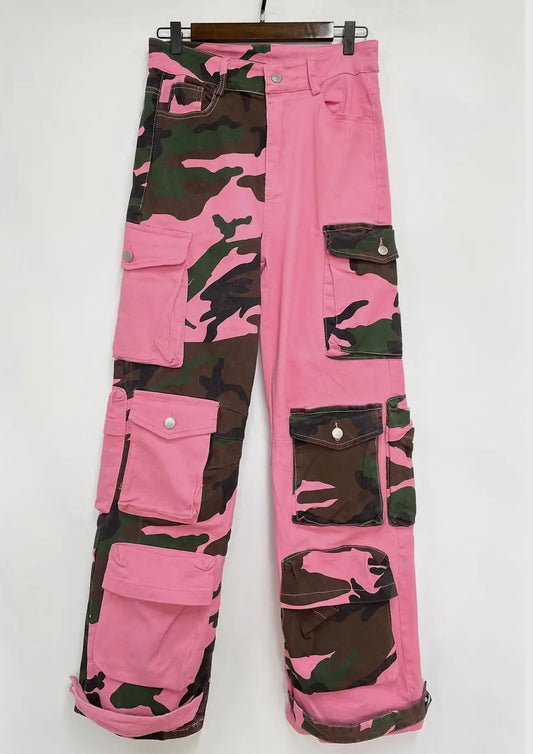 No Limit Pink Camo  Cargo Pants