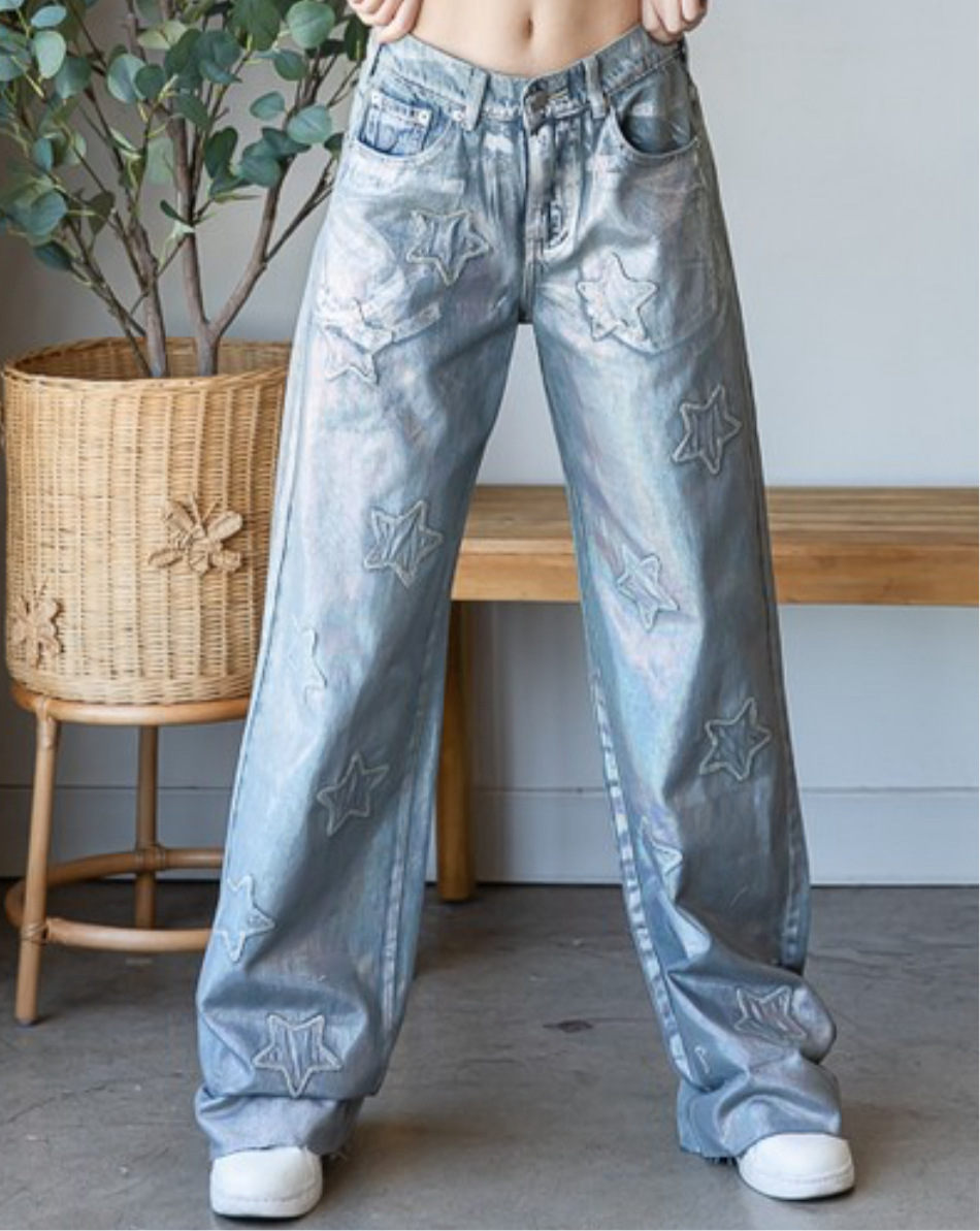 Super Star Foil Washed Jeans